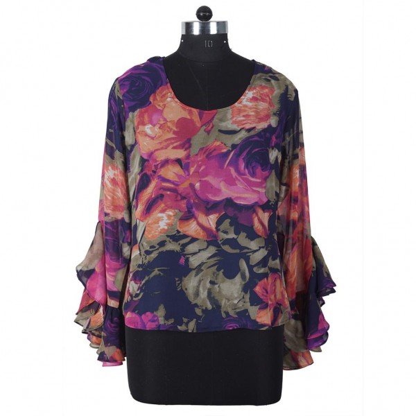 Floral Print Georgette Blouse