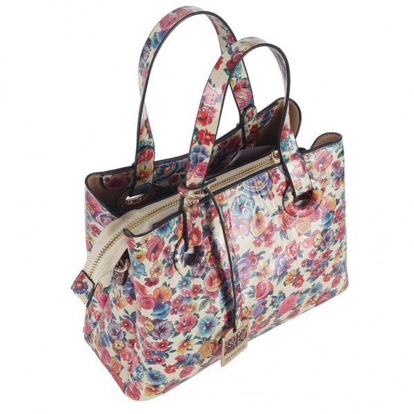 Multi-Floral Medium Satchel Bag