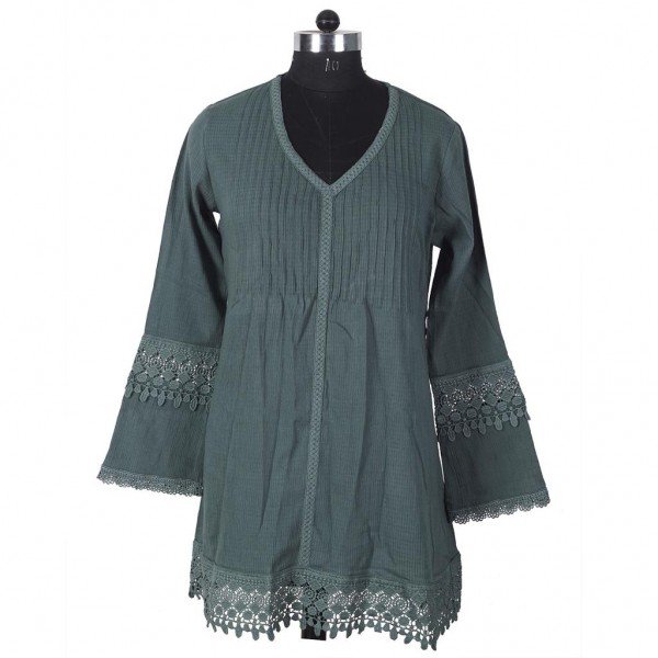 Long Sleeve Cotton Blouse