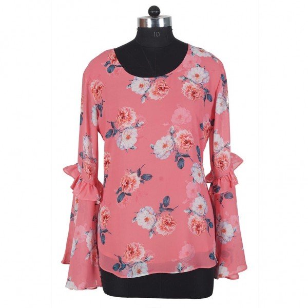 Floral Print Balloon Sleeve Blouse