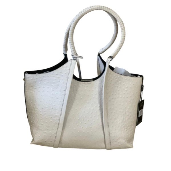 Double bag in ostich leather