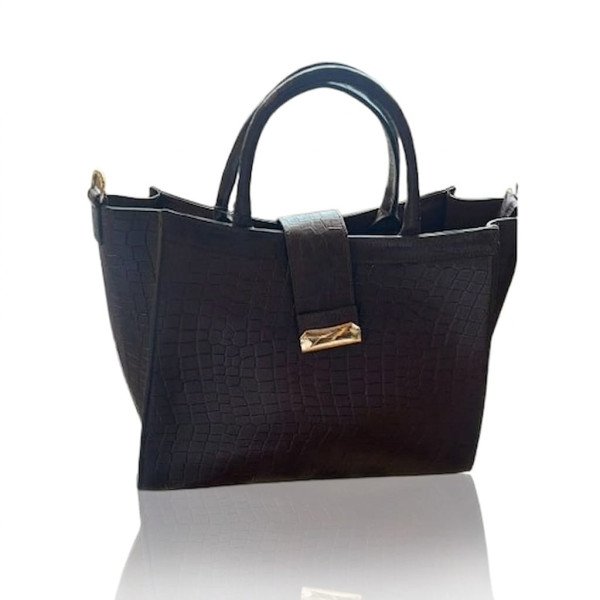 Dark Brown Croc Hand Bag