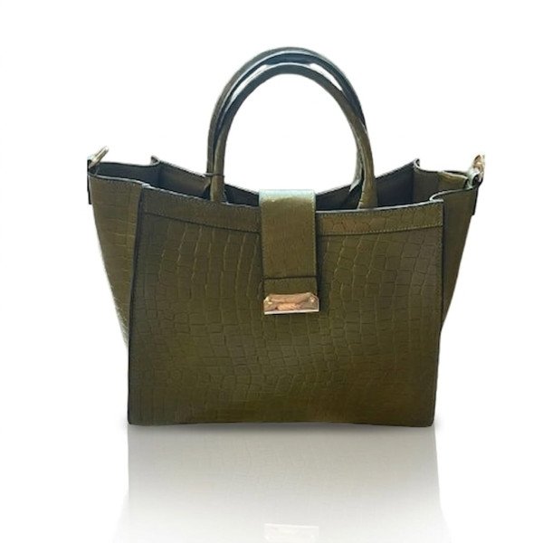 Olive Croc Hand Bag