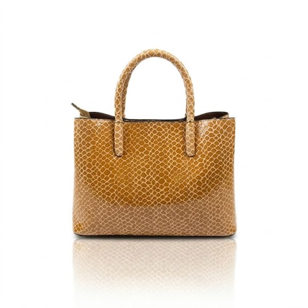Textured Tan Satchel