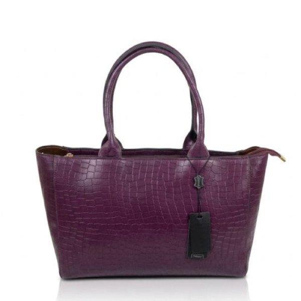 Purple Croco Hand Bag