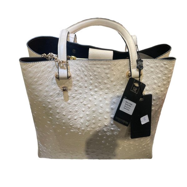 OFF WHITE OSTRICH BAG