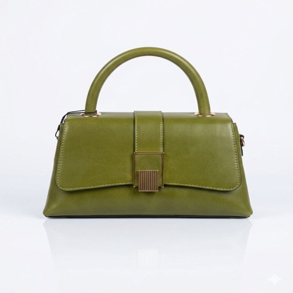 Compact, structured top-handle bag