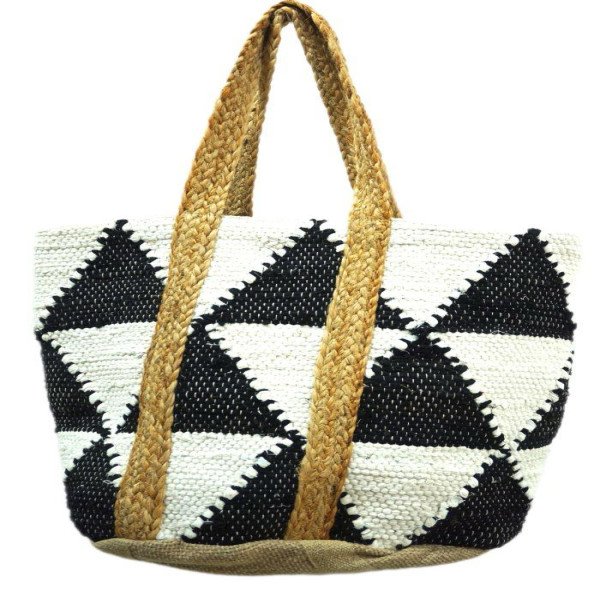 Zig-Zag Jute Tote
