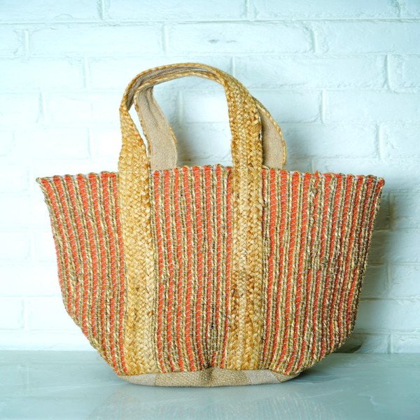 Red And Golden Striped Bag