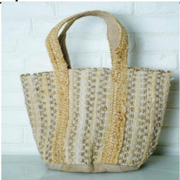 Natural Woven Jute Bucket Bag