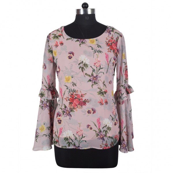 Floral Motif Lightweight Blouse