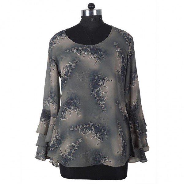 Floral Print Long Sleeve Blouse